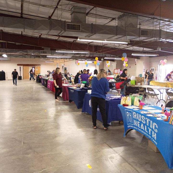 Families and community partners at health fair
